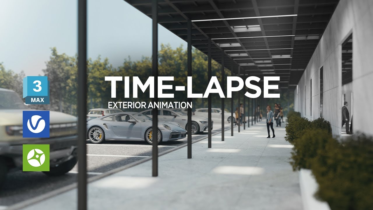 3DS MAX Exterior Modeling & CHAOS VANTAGE ANIMATION | TIMELAPSE - YouTube