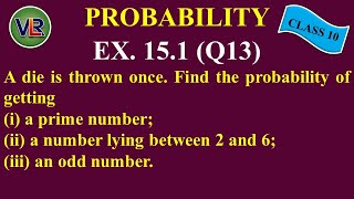 Class 10 Chapter 15 Probability || Ex 15.1 (Q13) || NCERT (2019)