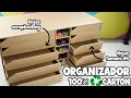 ORGANIZADOR DE CARTÓN CON CAJONES PARA SCRAPBOOKING