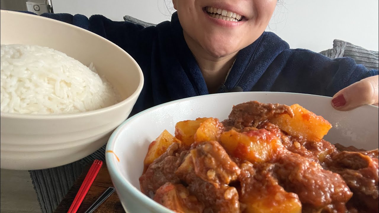 ASMR MUKBANG TOMATO SLOW BRAISED BEEF BRISKET | OMFG THE BEST THING I’VE EVER MADE 😀