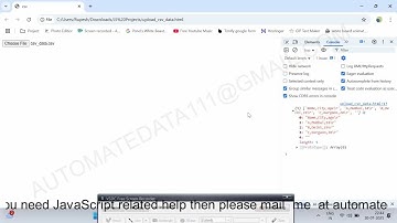 27: CSV File Upload and Table Display with Delete Option | HTML, CSS, JavaScript Tutorial