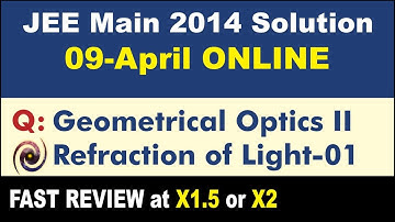 JEE Main 2014 Physics Solutions | Geometrical Optics II - Refraction of Light-01