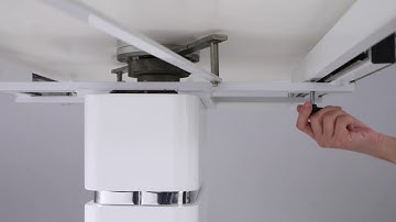 Chintaly Charlotte modern white motion extension pedestal dining table