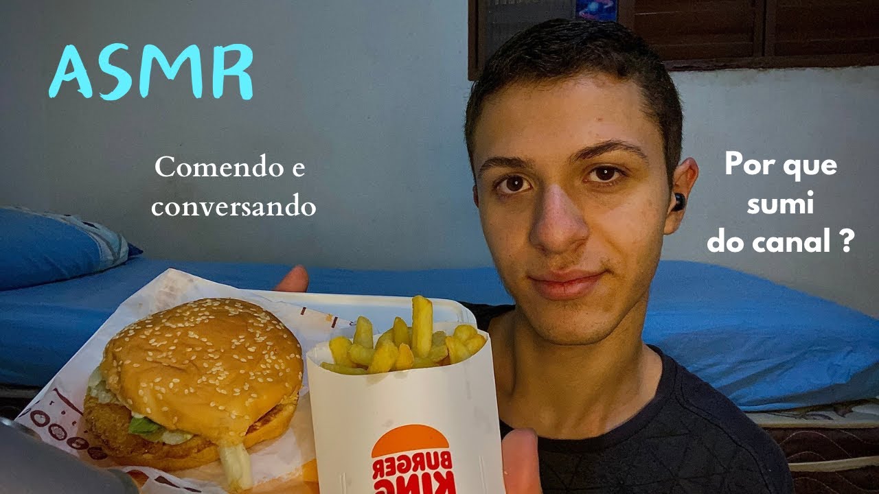 ASMR COMENDO E CONVERSANDO
