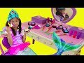 Emma Pretend Play Dress Up Disney Princess Ariel Little Mermaid Tail Makeup Girl Toys
