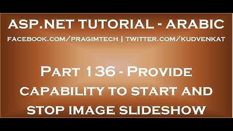 Provide capability to start and stop image slideshow in arabic
