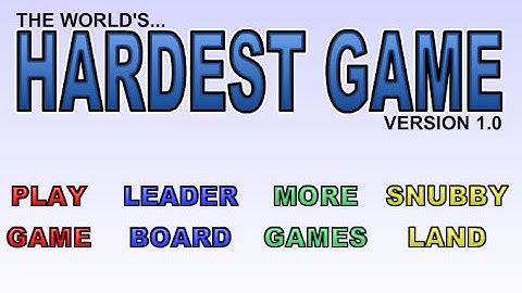 Worlds Hardest Game All Levels (1-30)