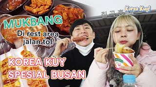 MUKBANG DI REST AREA JALAN TOL OTW BUSAN | Korea Kuy! With Lia | BoxB