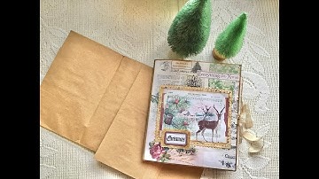 Paper Bag Folio with Stacked Envelopes