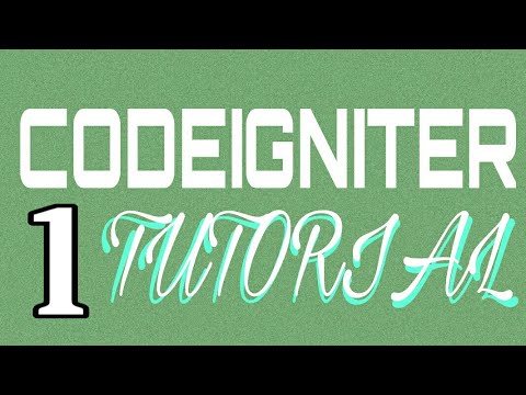 codeigniter Tutorial - first step