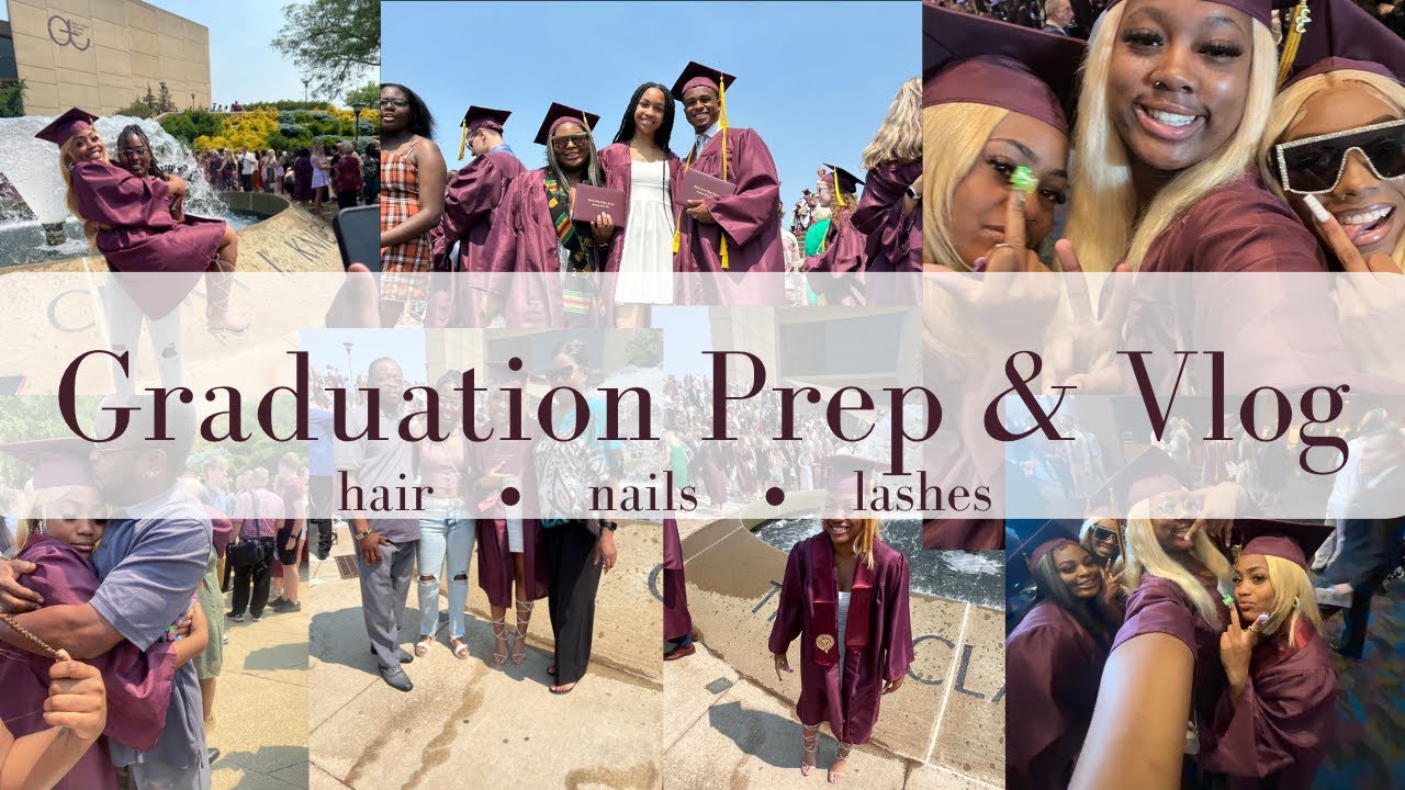 High School Graduation prep + vlog | hair, nails, lashes | Class of ...