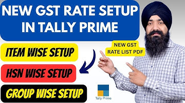 GST RATE SET UP IN TALLY PRIME | HSN SET UP IN TALLY PRIME | NEW GST RATE LIST PDF | NEW GST RATE