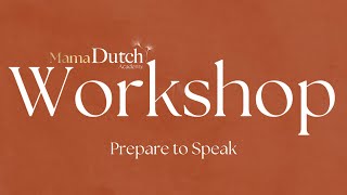 Prepare to Speak - how to speak more Dutch in daily life