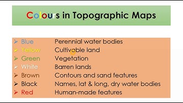 Conventional Signs and Symbols: Colours and its meaning (Part 2) ICSE Class 10 Geography