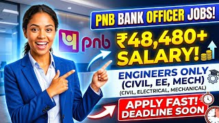 👉 PNB SO Recruitment 2026 🔥 Engineer Bank Job | ₹48,480 Salary 💰 | Last Date 5 May! Apply Now