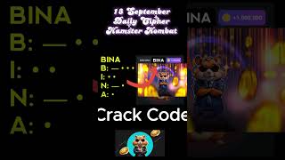 Cipher Hamster Kombat In 2024 Daily Cipher 18 September