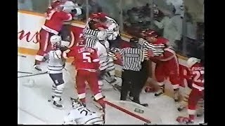 Darren McCarty vs Bob Rouse & Probert loses it