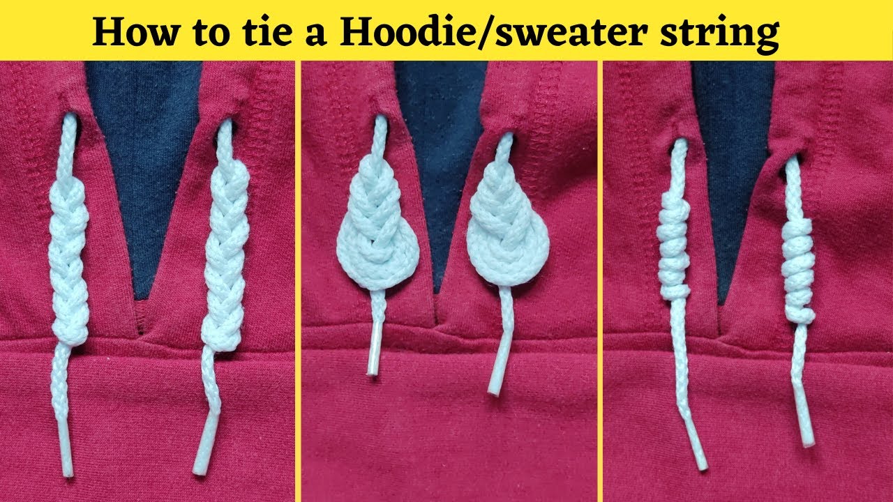 How to tie a Hoodie string 