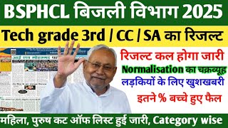 BSPHCL LATEST NEWS TODAY| BSPHCL RESULT 2025 | BSPHCL CUT OFF 2025 | BSPHCL TECHNICIAN GRADE 3RD 