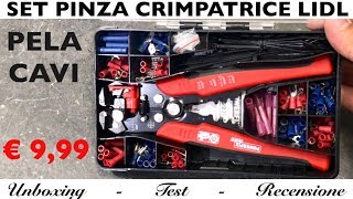 Set pinza crimpatrice parkside lidl. PCZS 231 A1 spelacavi faston. Crimpare, taglio, pela cavi