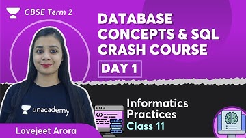 Database Concepts & SQL | Crash Course - Day 1 | CBSE Term 2 | IP Class 11