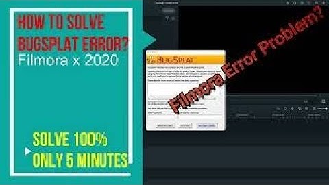 How to remove bugsplat and Crashing error in Filmora X | Filmora 10.7 Crash problem fix |