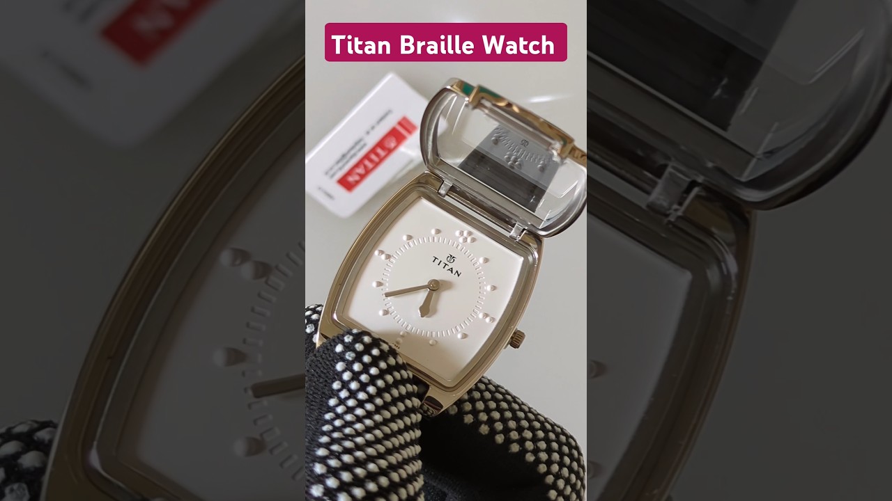 Unboxing Titan Braille Silver Dial Analog Leather Strap watch