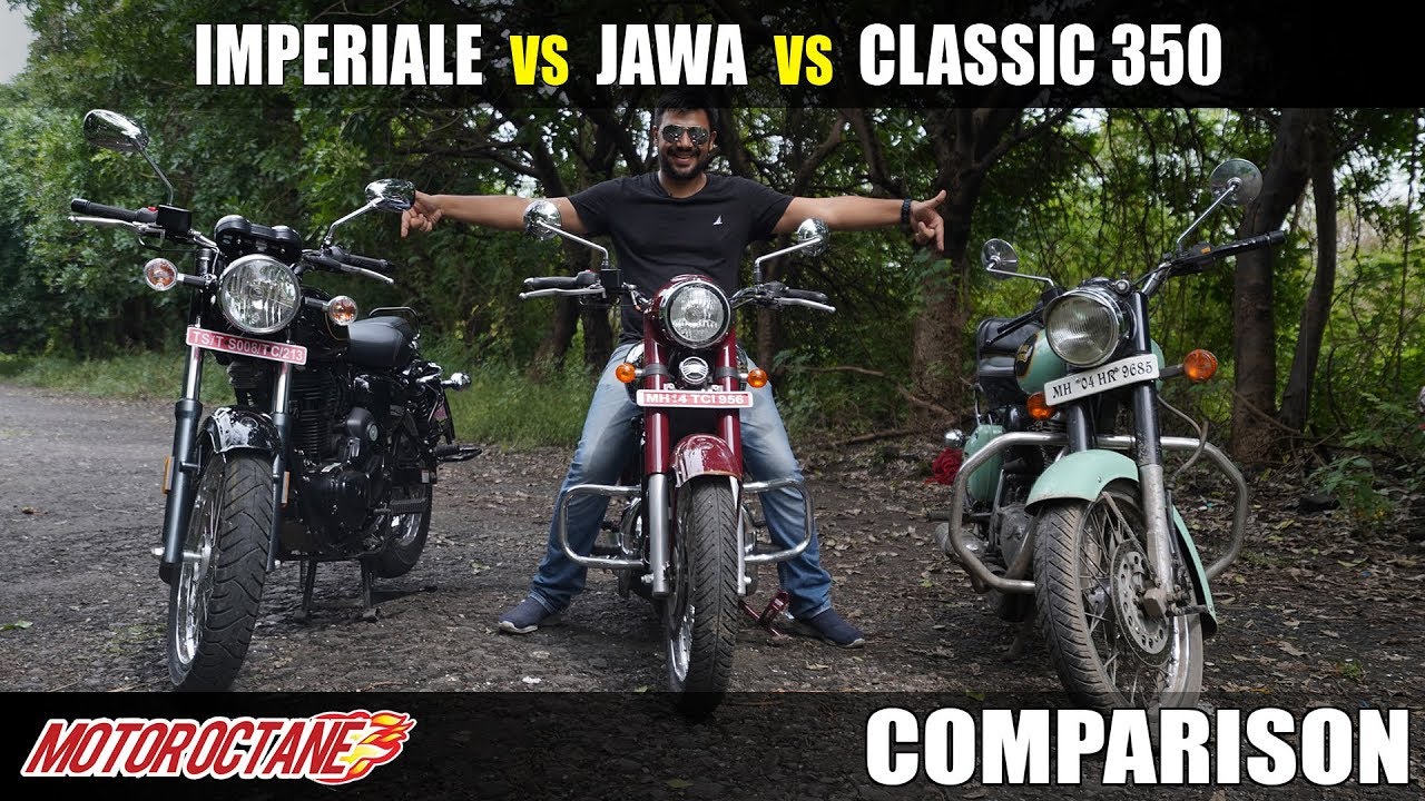 2019 Enfield Classic 350 vs Jawa vs Benelli Imperiale 400 Comparison | Hindi | MotorOctane