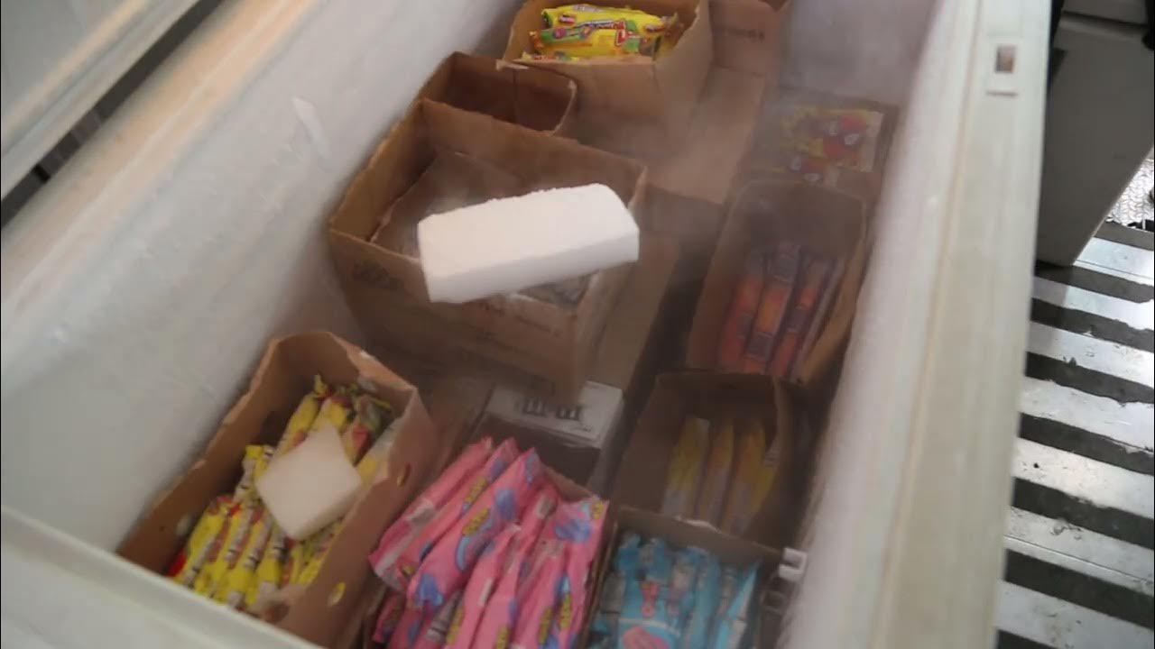 Dry ice in the ice cream truck freeZer YouTube
