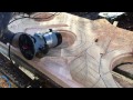 Power Carving Fairy House Door Video 12: Routing Out Wood-BillyDillardArt