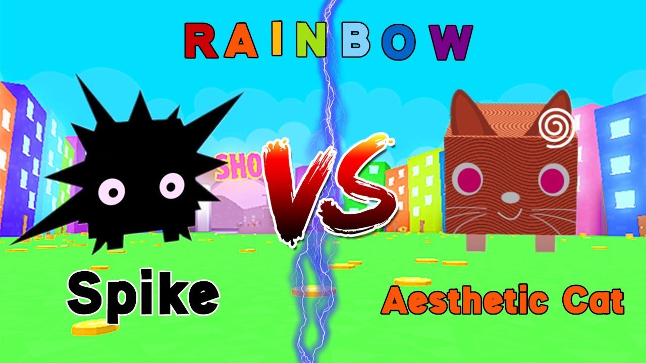Rainbow Aesthetic Cat Vs Rainbow Spike Tier 18 Pet War Who Won