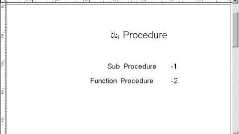 procedures and function - VBScript