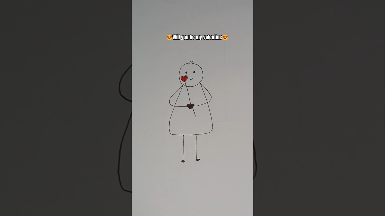 valentine's week cute drawing 😍 
