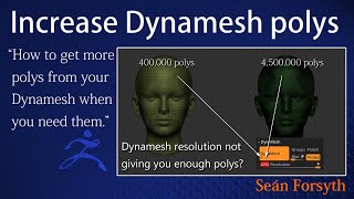 How to get your Dynamesh resolution slider to give you more polygons than you normally get at 4096