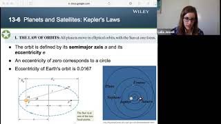 phys3A ch13.6 Planets and Satellites: Kepler's Laws