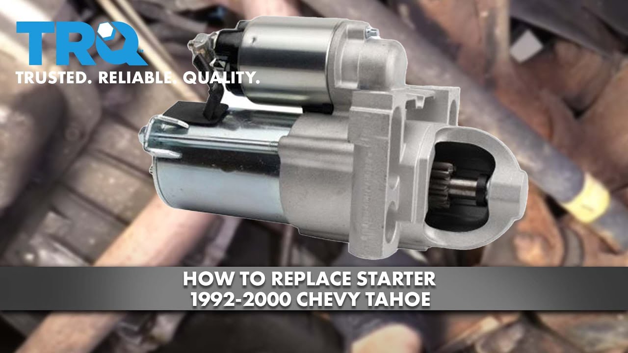 How To Replace Starter 1992-2000 Chevy Tahoe - YouTube