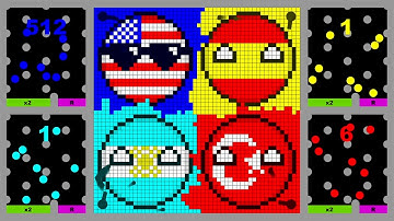 Multiply or Release - 16 Countries Tournament - Algodoo Marble Race