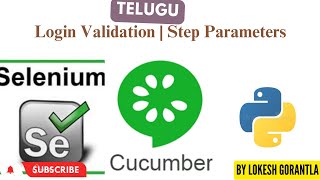 Part 4:  Login Validation in Cucumber Python | Step Parameters | Behave(BDD) | Telugu