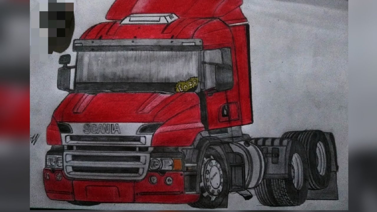 Como desenhar uma Scania 113H - caminhão arqueado 