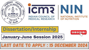 Dissertation & Internship Opportunity 👩🏻‍🔬👨‍🔬🧬🔬|| Grab this Opportunity || ICMR-NIN Hyderabad