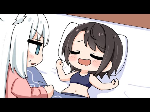 Subaru Strips While Sleeping【Hololive AnimatedClip/Eng sub】【Subaru/Fubuki/Mio/Towa/Okayu】