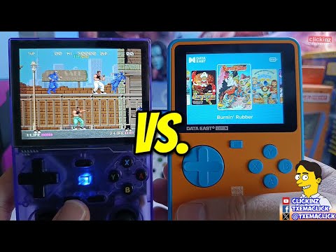 HyperMegaTech Super Pocket Data East Evercade Compatible Retro Console vs. R36S and K36 Chinese C...