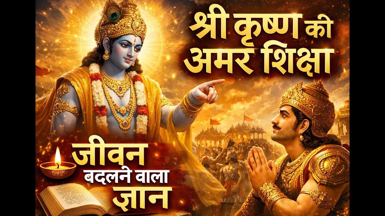 कुरुक्षेत्र में श्री कृष्ण की अंतिम शिक्षाअर्जुनका पूर्ण जागरण  Bhagavad Gitaकथा@bhagwat_geeta_katha