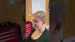 😱🤩 SUPER SHORT GREY PIXIE To make her look fantastic!!