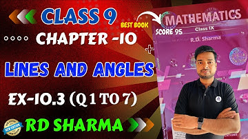 RD Sharma Class 9 Maths Chapter 10 Lines and Angles Exercise 10.3 Q 1 to 7 New Edition RD Sharma