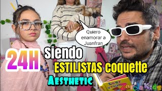 24 HORAS siendo ESTILISTA Coquette Aesthetic!! cambiamos TU looks
