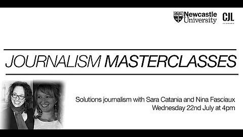 Solutions journalism masterclass with Sara Catania and Nina Fasciaux