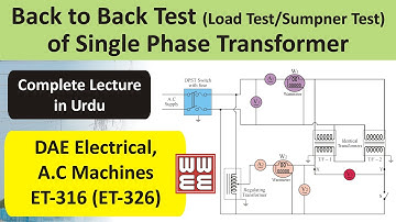 Back to Back Test of Transformers | Load Test of Transformer | Sumpner Test | URDU/HINDI | WWEE