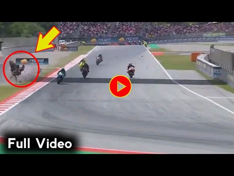 Álex Márquez Massive Crash Today at Catalan GP | Scary MotoGP Accident