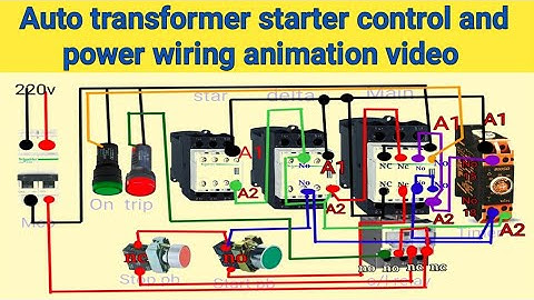 Auto Transformer Starter Control & Power wiring | Auto Transformer Starter with 3 contactors only |